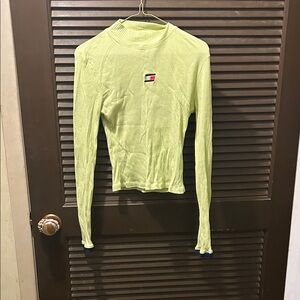 Tommy Hilfiger Women's Pale Yellow Long Sleeve Top